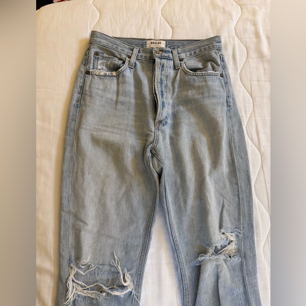 Agolde Light Blue Cropped Jeans